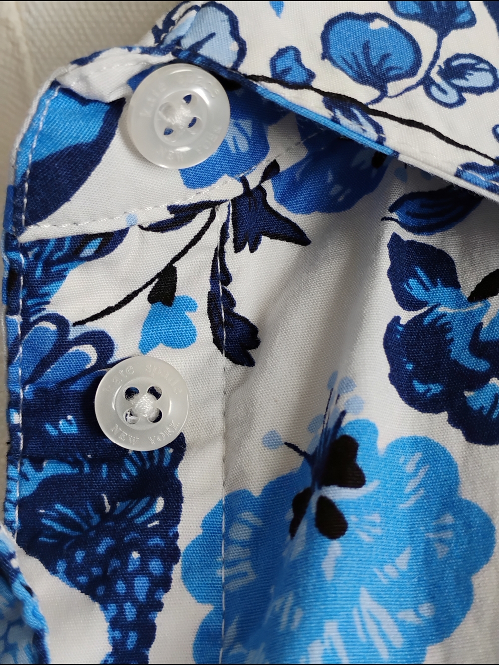 Kate Spade Peacock Floral Shirt Dress Size L - Picture 7 of 13